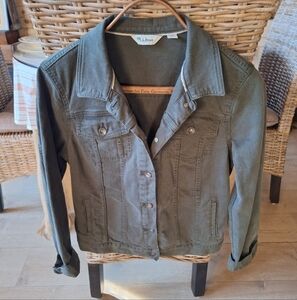 L.L. Bean Olive Jean Jacket